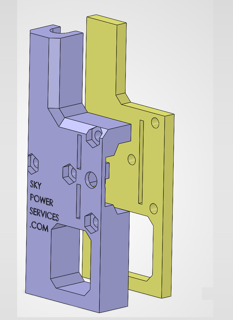 SkyPowerServices 3D-Printed Window Antenna Mount Front View